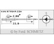 Strojové ihly pre priemyselné šijacie stroje Schmetz 135X5 SD1 85