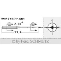 Strojové ihly pre priemyselné šijacie stroje Schmetz 135X5 SD1 85