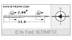 Strojové ihly pre priemyselné šijacie stroje Schmetz 135X5 SD1 70