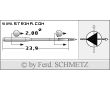 Strojové ihly pre priemyselné šijacie stroje Schmetz 134 D 65