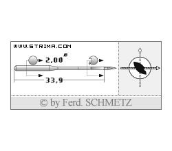Strojové ihly pre priemyselné šijacie stroje Schmetz 134 LLCR 85