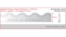 Nôž do pásovej píly 5830x15x0, 45mm convex BS