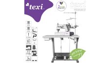 Priemyselný šijací stroj coverlock TEXI TRECCIA PREMIUM EX + sada 3 ks pravítok