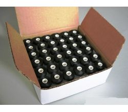 Predvinuté spodné vyšívacie nite BOBBINS 75D - black - BIG