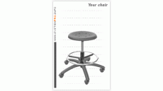 Priemyselná stolička SYSTEM PRO BLACK 1A+2A+3A+4A+5B