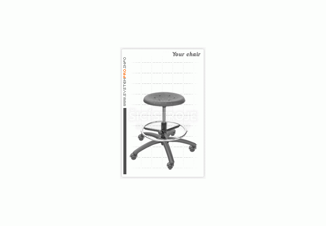 Priemyselná stolička SYSTEM PRO BLACK 1A+2A+3A+4A+5B