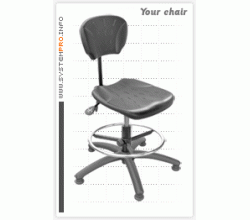 Priemyselná stolička SYSTEM PRO BLACK 1B+2A+3A+4A+5A