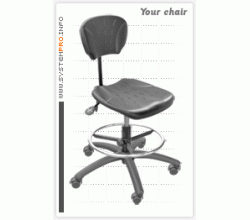 Priemyselná stolička SYSTEM PRO BLACK 1B+2A+3A+4A+5B
