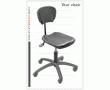 Priemyselná stolička SYSTEM PRO BLACK 1B+2A+4A+5B