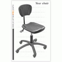 Priemyselná stolička SYSTEM PRO BLACK 1B+2A+4A+5B