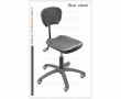 Priemyselná stolička SYSTEM PRO BLACK 1B+2A+4A+5C