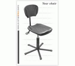 Priemyselná stolička SYSTEM PRE BLACK 1B+2A+4B